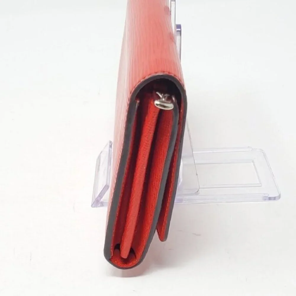 Authentic Louis Vuitton Epi Leather Sarah Wallet Red LV Long Wallet